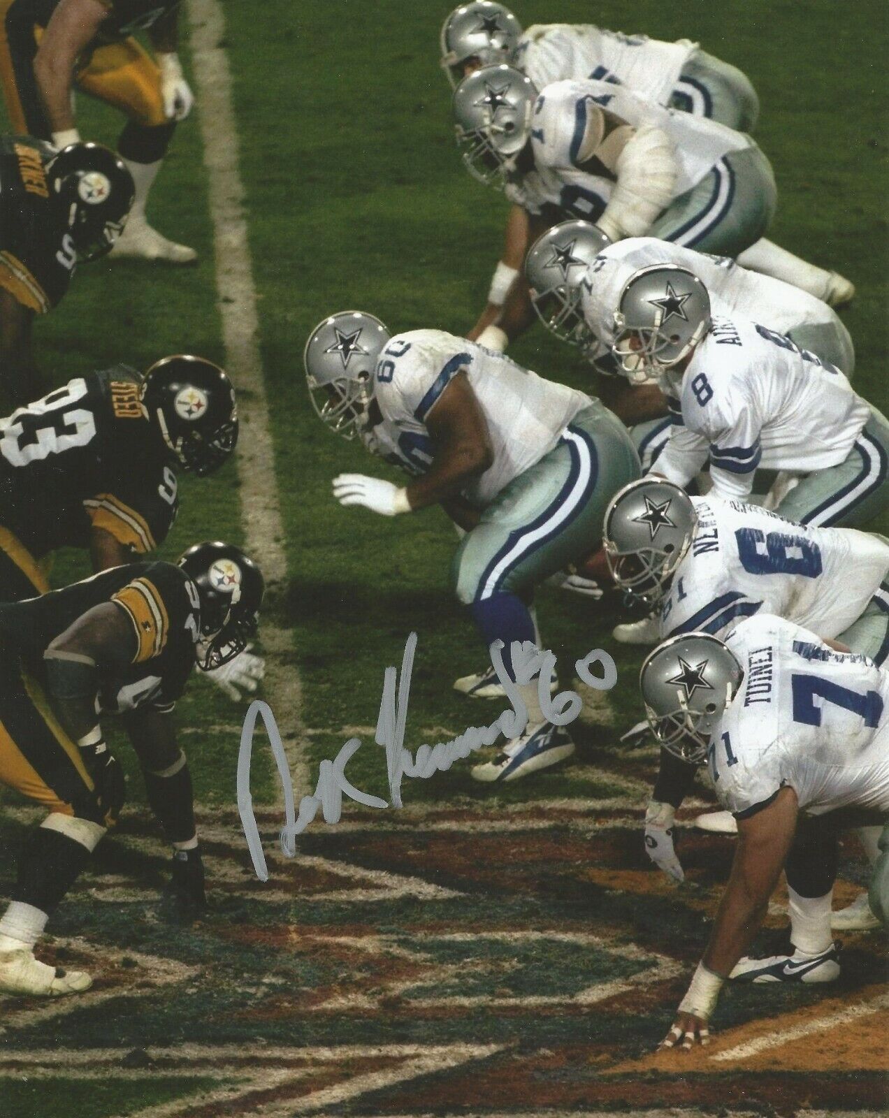 DEREK KENNARD SIGNED DALLAS COWBOYS 8x10 Photo Poster painting #1 w/PROOF & COA - SUPER BOWL XXX