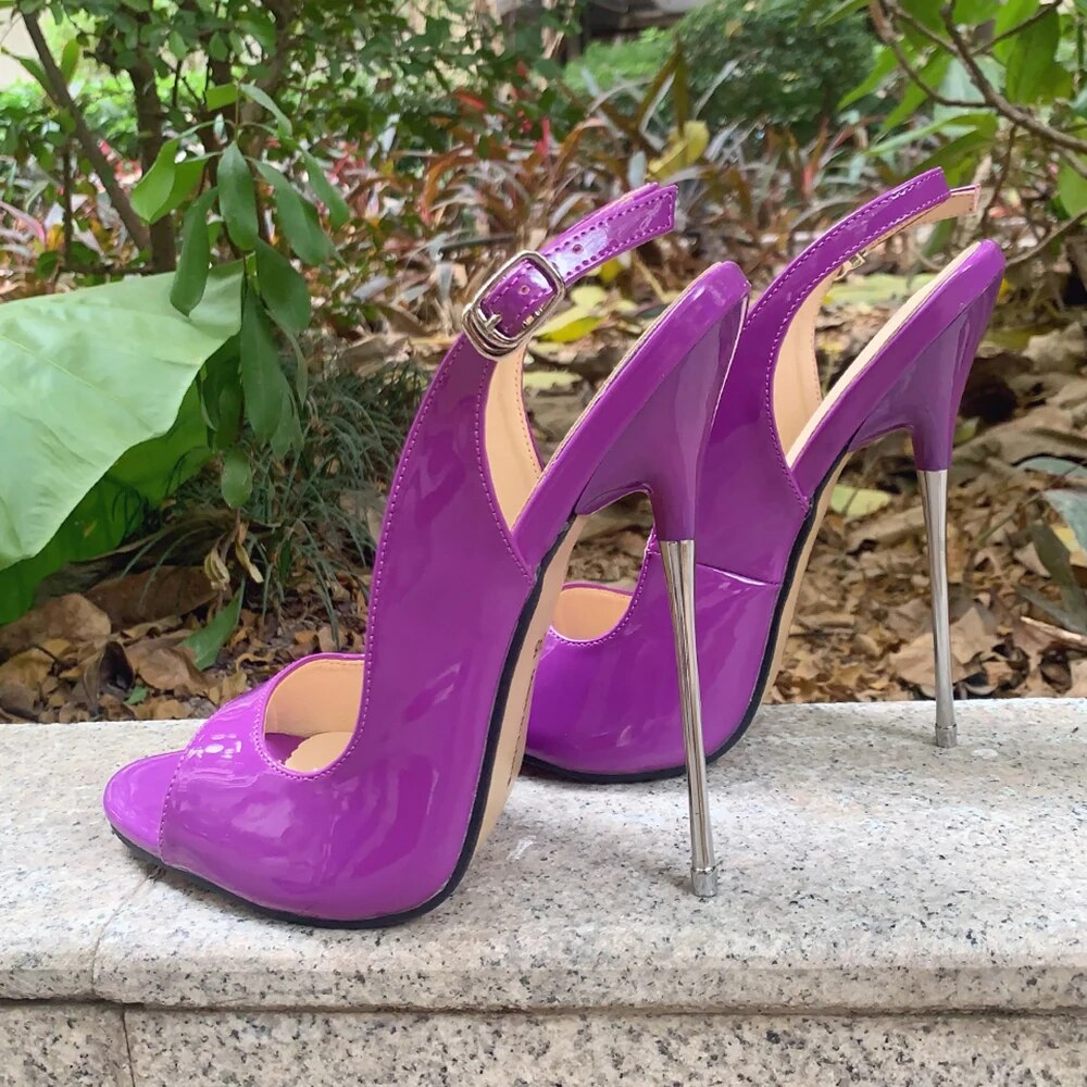 VCshoes 16cm Extreme High Heels Sandals Pumps Metal Heel Peep Toe Fetish Cosplay Drag Queen Cross Dresser Unisex Shoes 29cm