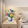 Diamond Painting Acrylic Bird Flower Vase Desktop Ornament Kit for Decoration