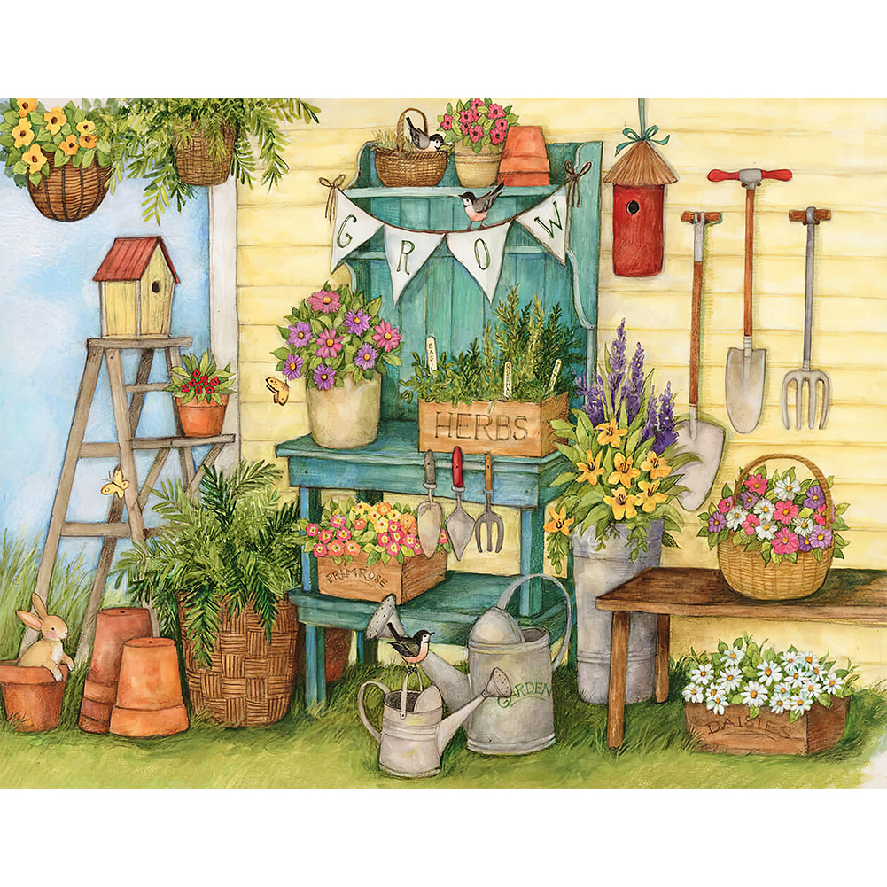 

Courtyard Corner - Round Drill Diamond Painting - 50*40CM, 501 Original