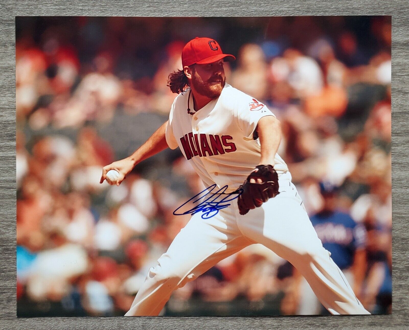 Chris Perez Signed 8x10 Photo Poster painting Cleveland Indians MLB RAD