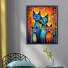 Abstract Cat Painting-11CT Stamped Cross Stitch 40*50cm/15.75*19.69in
