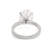Platinum 6ct Oval Cut Lab Diamond Hidden Halo 4 Prongs Engagement Ring