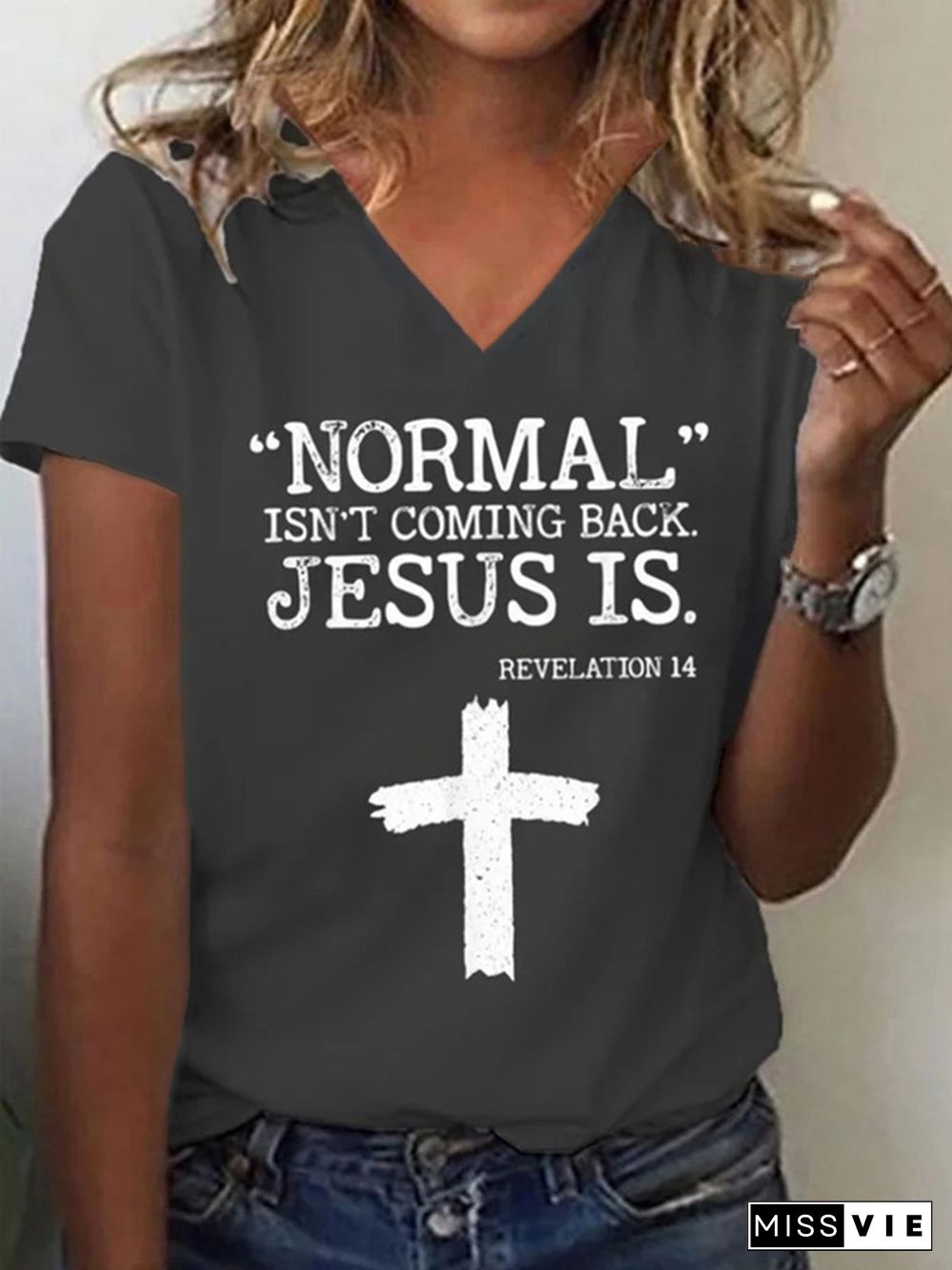 Normal Isn&rsquo;t Coming Back Jesus Is Revelation 14 Casual T-Shirt