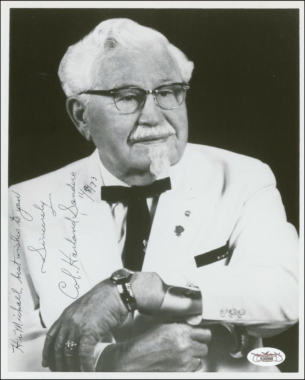 COLONEL HARLAND SANDERS Signed Photo Poster paintinggraph - Businessman KFC - Preprint