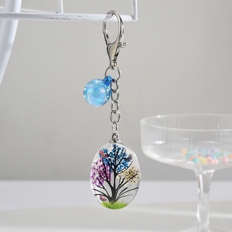 Cartoon Style Flower Resin Women’s Bag Pendant Keychain