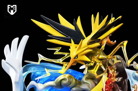 Legend Series Burning Lengend Legendary Birds & Lugia with LED