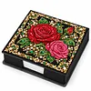 PU 5D Pearl Diamond Painting Kit Note Box DIY Diamond Art Notepad Box with 160 Sheets of Paper (Flower)