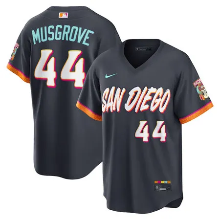 Men's San Diego Padres #44 Joe Musgrove Nike Obsidian 2026 City Connect Stadium Jersey WIQC