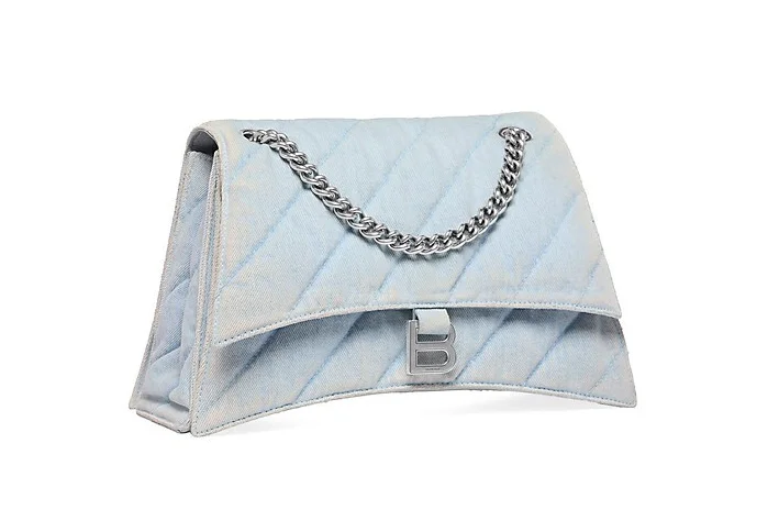 Balenciaga Crush Medium Chain Bag Quilted Denim 5 out of 5 Customer Rating