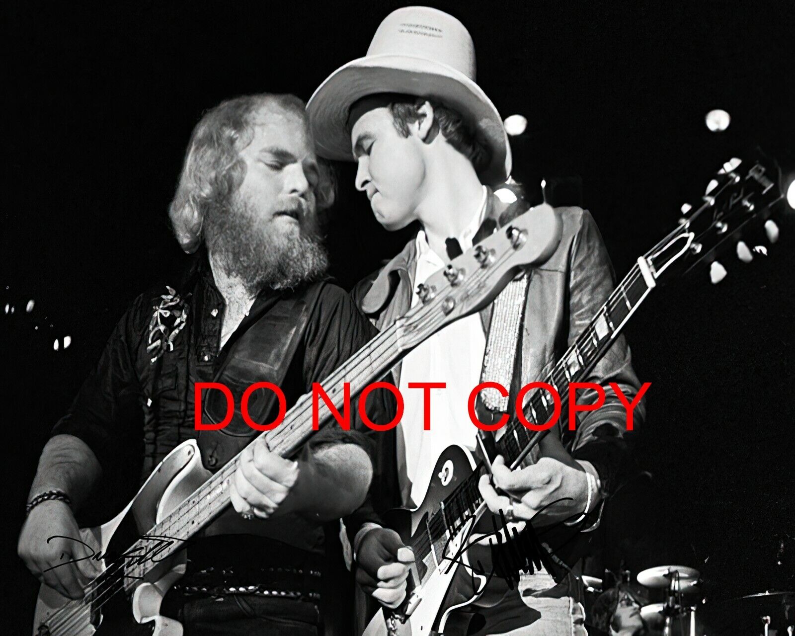 Dusty Hill, Billy Gibbons - RARE Autographed Signed 8 x10 Photo Poster painting (ZZ Top) Reprint