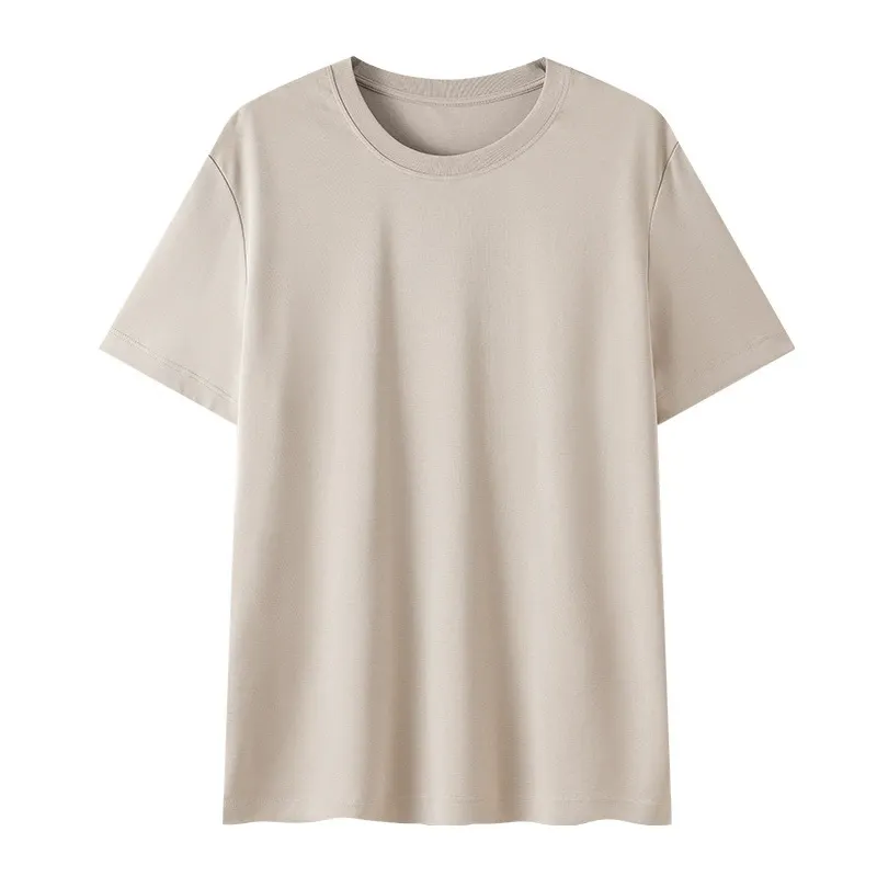 2025 Men’s Summer Slim Fit Solid Color Short Sleeve T-Shirt