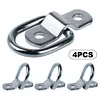 4Pcs 3/8 Heavy Duty D Rings Tie Down Anchors 2400LBS Rivet Clip Retaining Ring