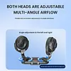 Car Fan 360 Adjustable 2 Head Air Fan Auto Electric Fan USB