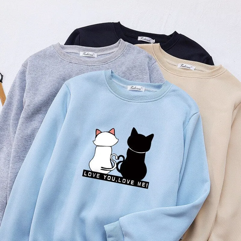 fashion print women hoodies sweatshirt female pullover autumn and winter clothes O-NECK loose padded hoodie 2019 drop shipping