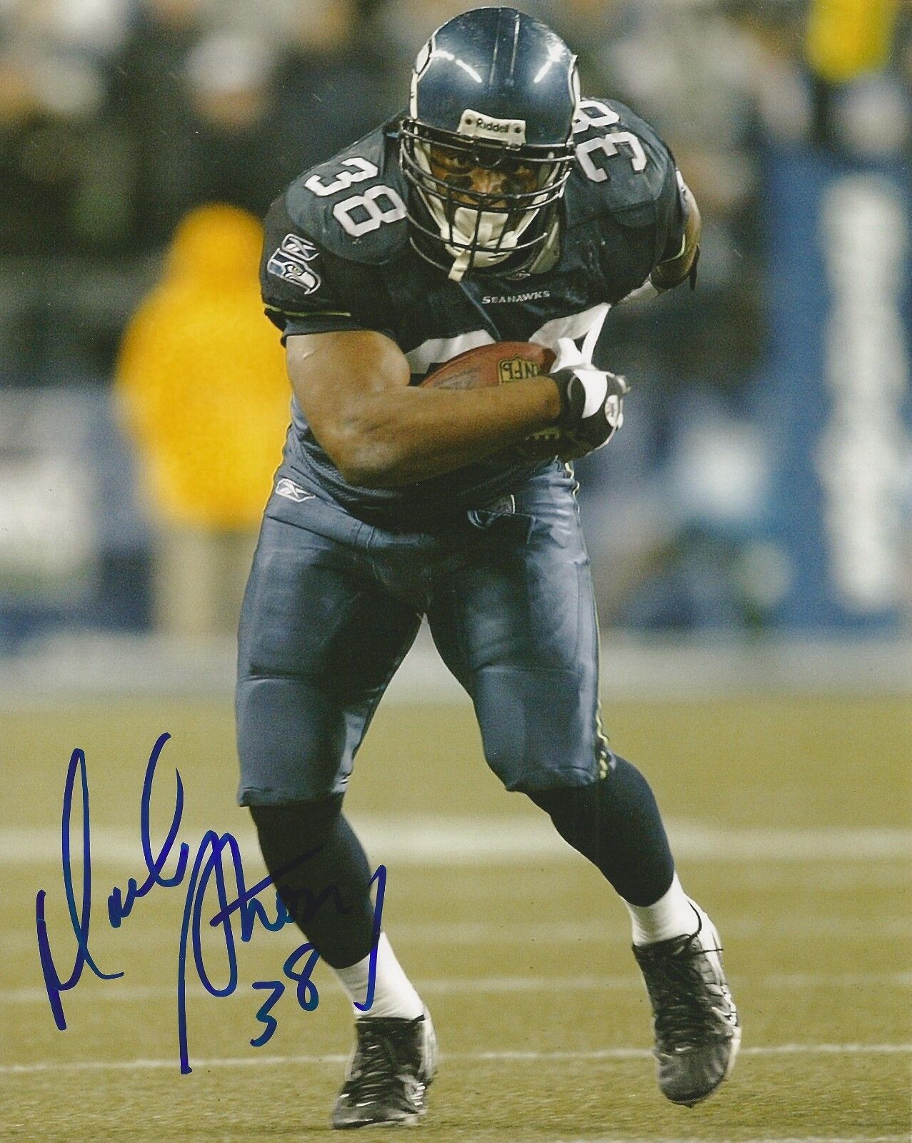 MACK STRONG SIGNED SEATTLE SEAHAWKS 8x10 Photo Poster painting - #1 with PROOF