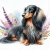 Dachshund-11CT Stamped Cross Stitch 40*40cm/15.75*15.75in