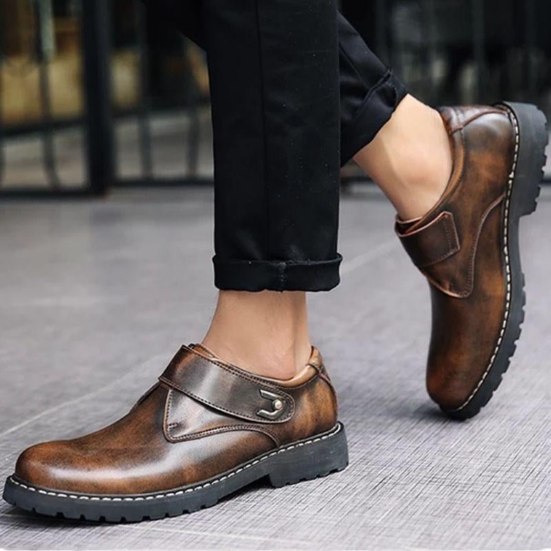 Men's Oxford Shoes Men Flats Fashion Genuine Leather Casual Men Shoes