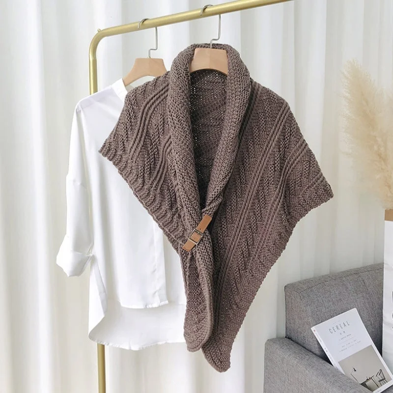 shawl with buckle