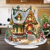 (US Local)Acrylic Christmas House Desktop Diamond Art Kits Diamond Painting Desktop Decors