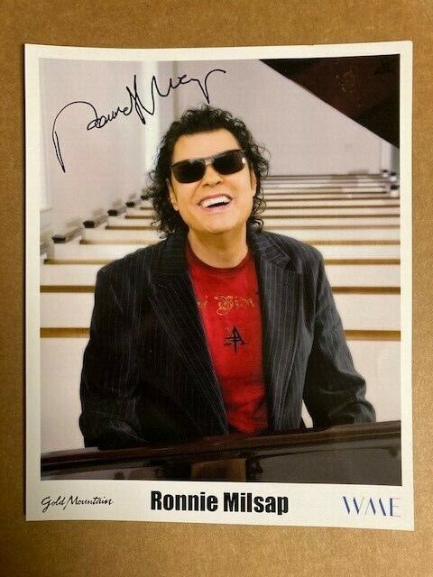 Ronnie Milsap Boldly SIgned 8x10 Photo Poster painting with COA