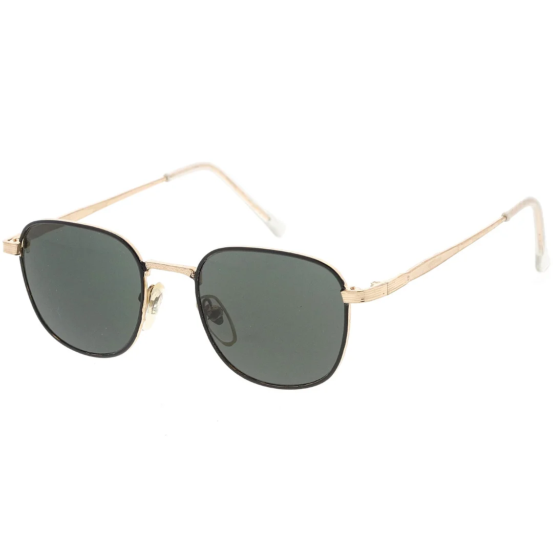 True Vintage Metal Square glasses Slim Metal Arms 46mm