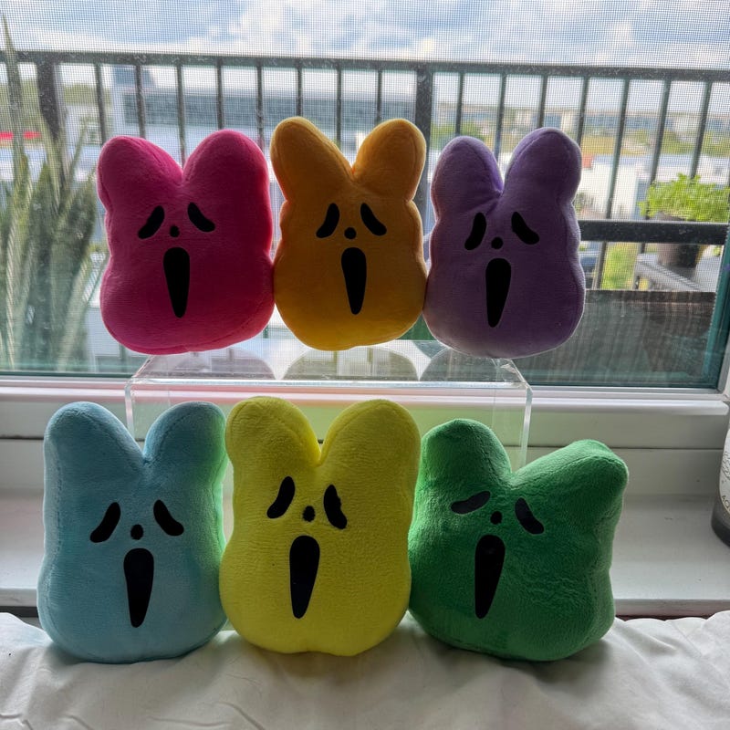 Gorilla Tag Doug the bug plushie Ghostface plush - ghostface peeps plush  - ghostface easter peep plush - 6PCS
