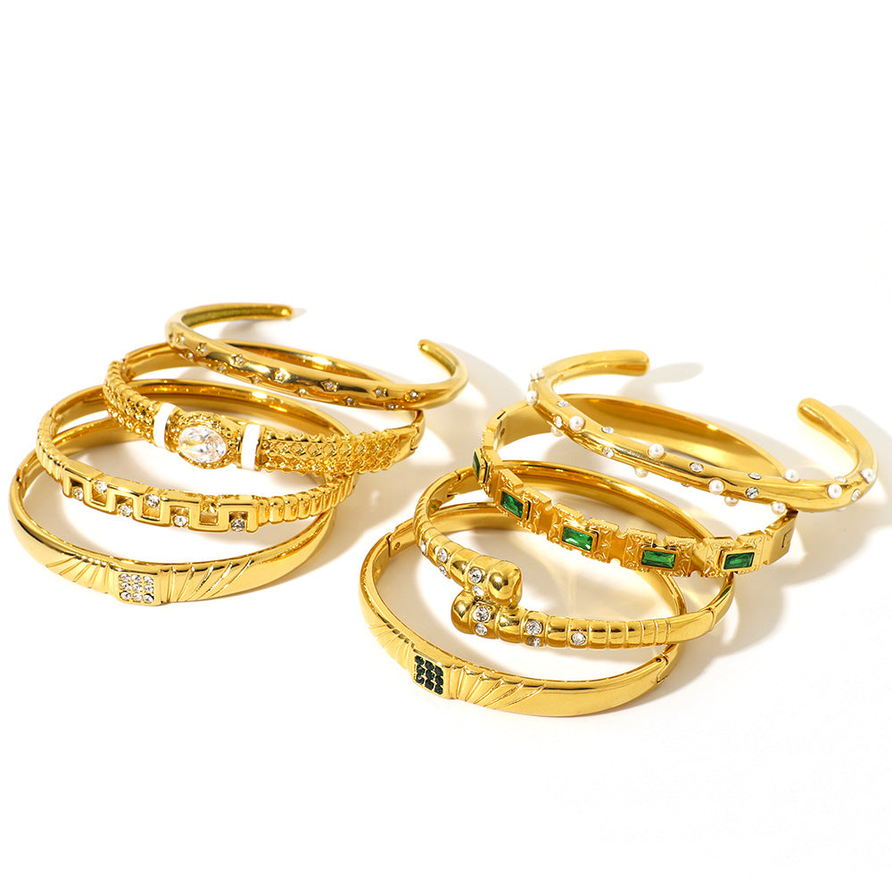 Stainless Steel Bracelet Titanium Steel Jewelry Fashion Stainless Steel Bracelet Versatile Senior Women