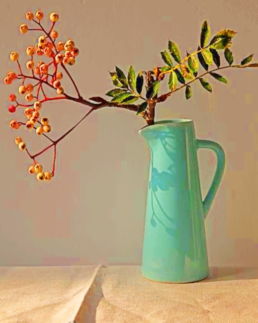 

Green Vase Still Life – Paint By Numbers - 40*50CM, 501 Original