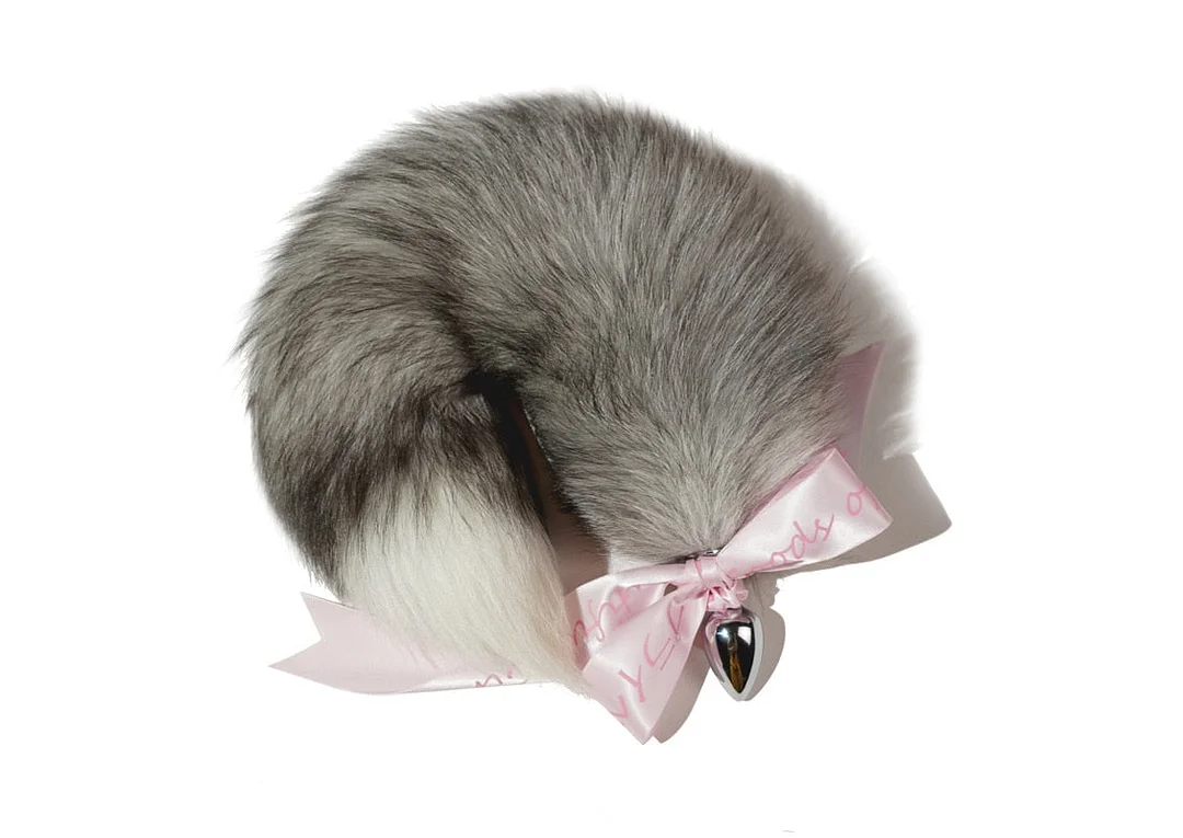 OJBK Anal Plug Real Fox Tail Cosplay Butt Plug With Bow Anal Sex Tail Adult Product Anal Sex Toys For Woman Couples Men 2021 New