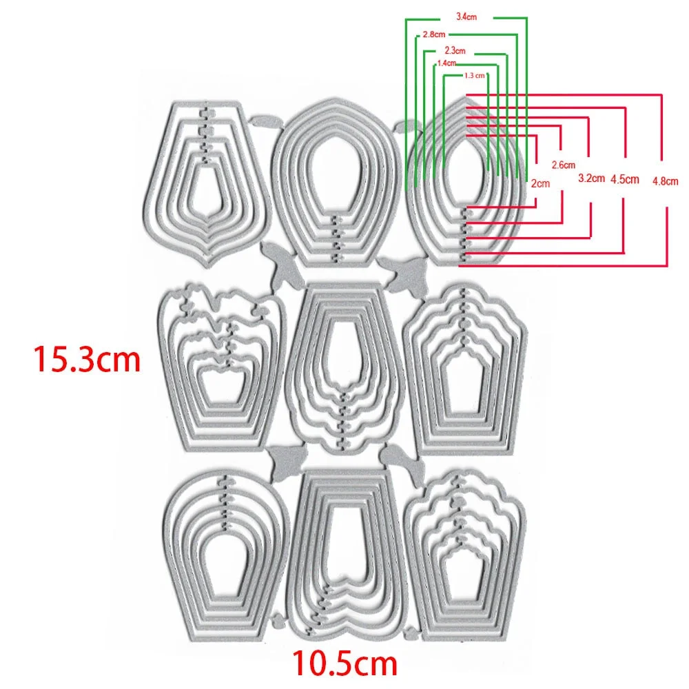 Hot Sale 9pcs Different Flowers Petal Stencil Metal Cutting Dies Cut Practice Hands-on DIY Scrapbooking Album Craft dies Tool