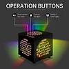 Equantu Mini Cube Touch Lamp Quran Speaker,APP Control Portable Colorful Quran Player Digital Al LED Light Speaker Ramadan Hajj Gift