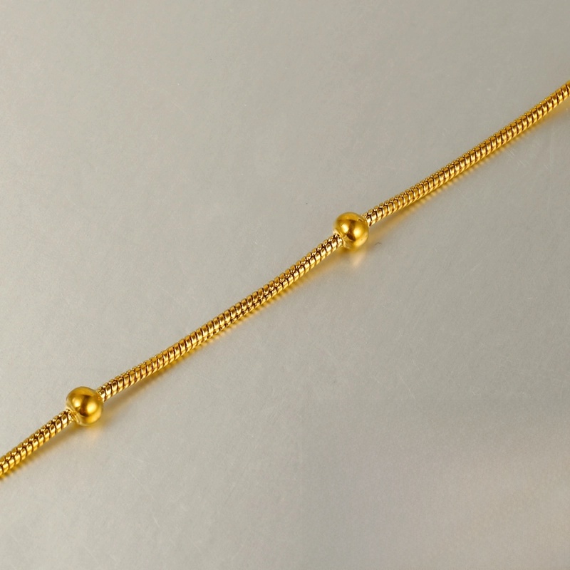 1 Piece 304 Stainless Steel 18K Gold Plated Cable Chain Snake Chain 42+5cm Jewelry Accessories Chain