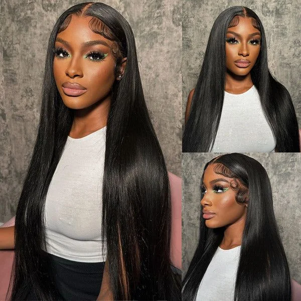 18Inch Straight Lace Front Wigs Human Hair 13x4 Glueless HD Lace