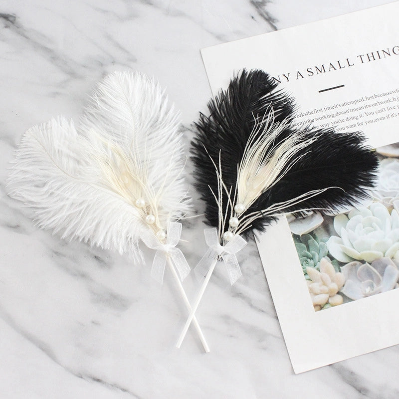 Minimalist Classic Style Feather Cloth Holiday Daily Cake Decorating Supplies