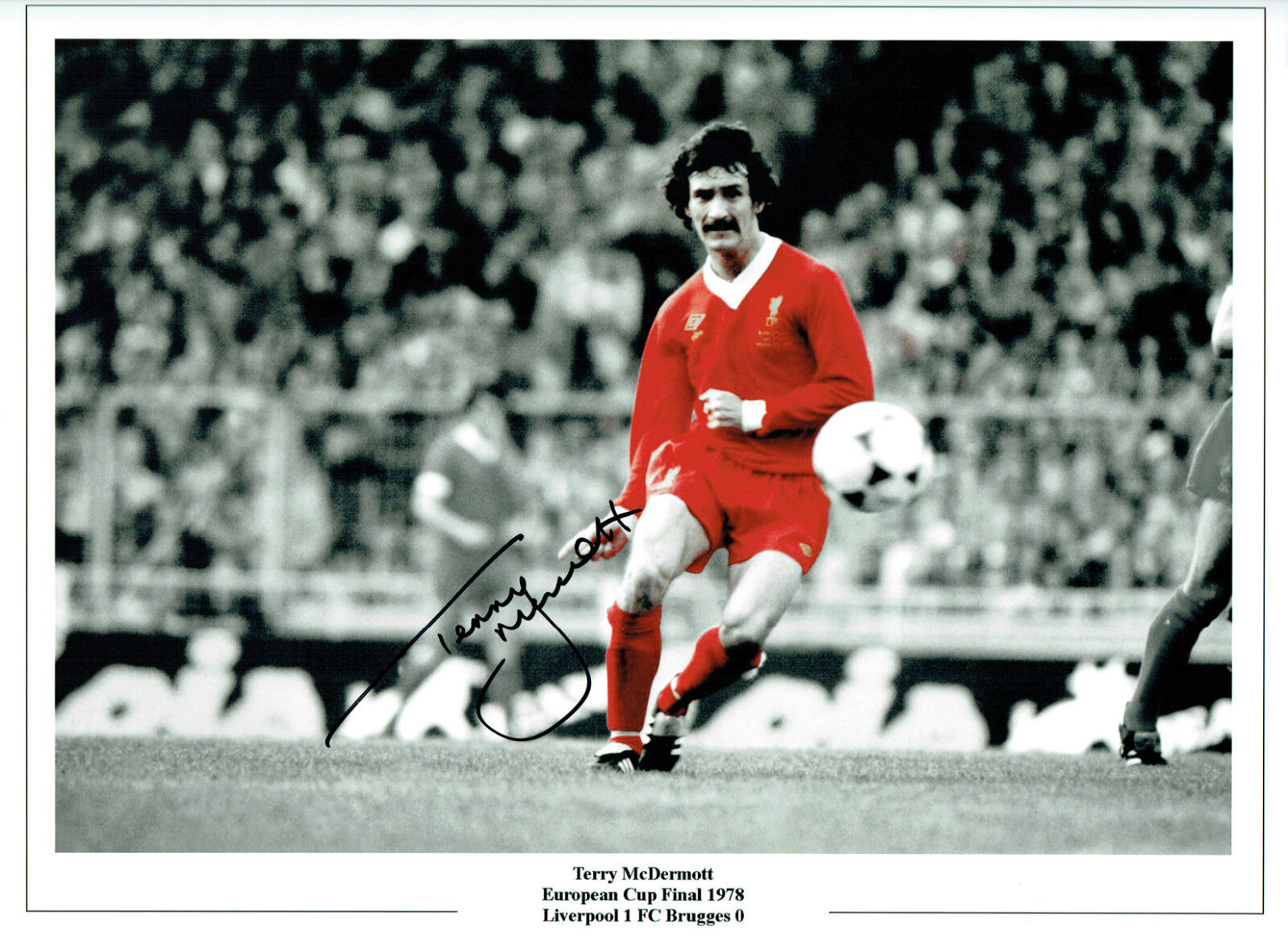 Terry McDERMOTT Signed Autograph Liverpool 16x12 Photo Poster painting AFTAL COA