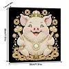 DIY Pearl Painting Pig for Home Wall Decor with Frame(30x30cm)