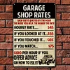 Garage Shop Rates - Vintage Metal Signs - 20*30cm/30*40cm - Warning
