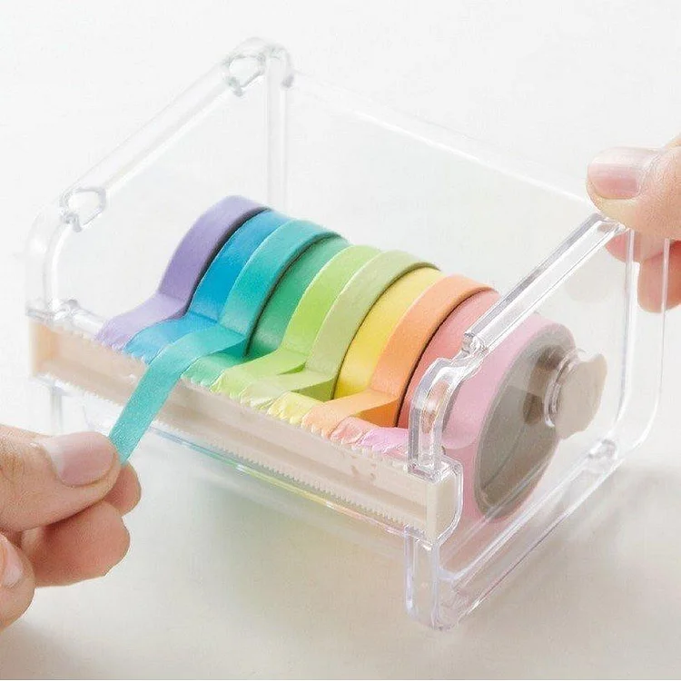 1pc Purple Mini Tape Dispenser & Macaron-style Tape Holder With Colorful  Office Desktop Tape Cutter And Packing Tape Cutter