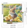 Lapins et petits poules jaunes-perceuse ronde peinture diamant-40*40cm