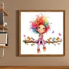 Rainbow Girl Bead Embroidery Kit Pre-Printed Bead Cross stitch