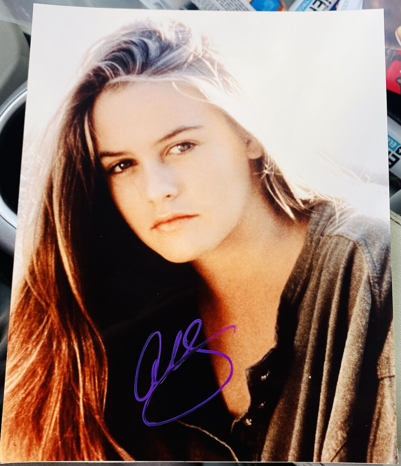 Alicia Silverstone Signed 8x10 Photo Poster paintinggraph Clueless Valley Girl Autographed