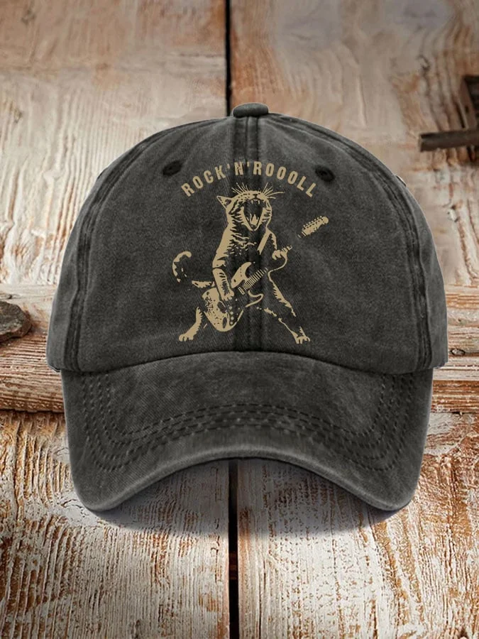 Funny Rock'N'Roooll Cat Hat