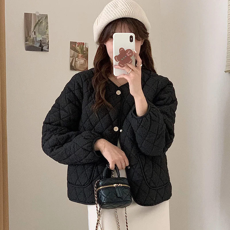 Toloer Small Fragrant Wind Add Thick Short Down Cotton Jacket Women Winter New Large Size Cotton-Padded Clothes Fat Mm Early Winter Cotton Jacket Hot Style-Outfit Ideas