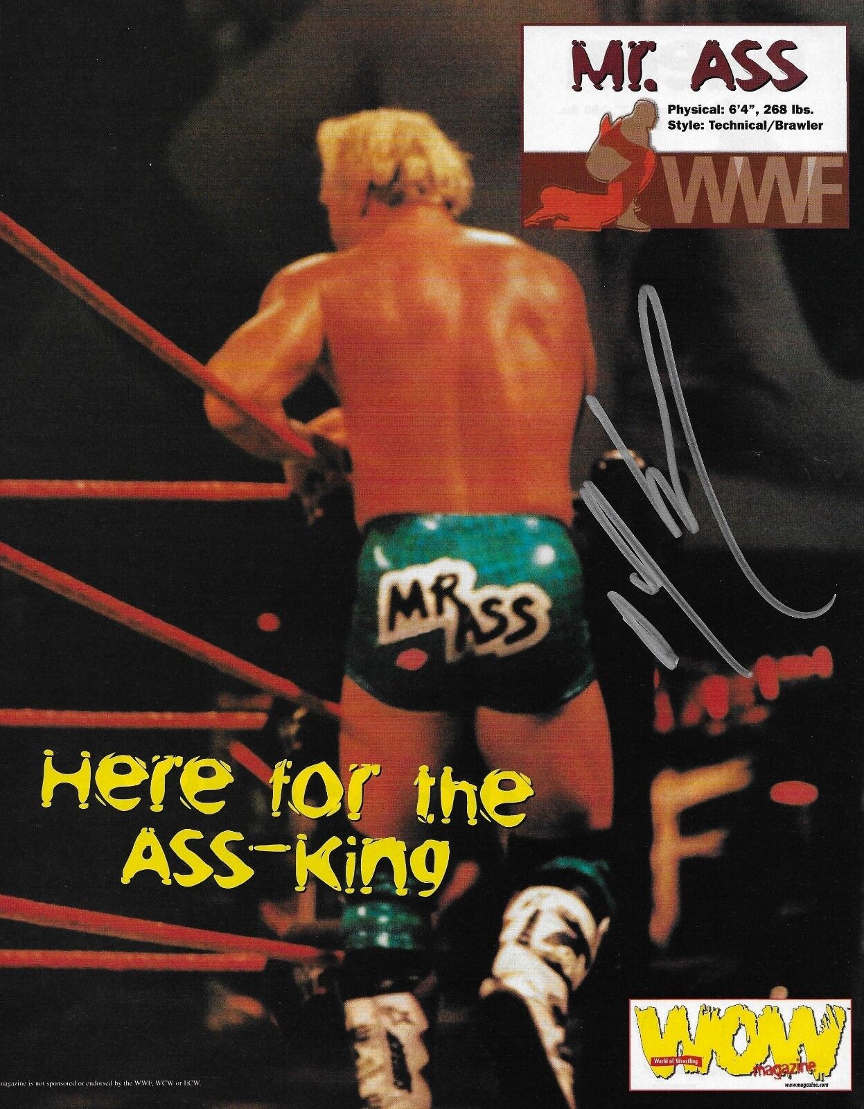 Mr. Bad Ass Billy Gunn Signed 8.5x11 WOW Magazine Page Photo Poster painting WWE D-Generation X