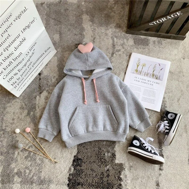 Mudkingdom Baby clothes Winter Sweatshirt Hooded Cartoon Fleece Lined Tops Clothes