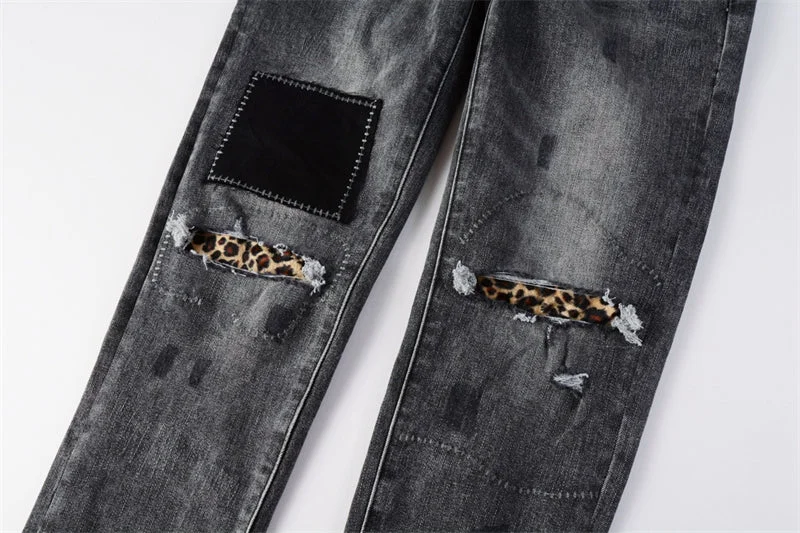 Purple Fashion Jeans 9102