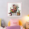 Lady Drinking Red Wine-11CT Stamped Cross Stitch 40*40cm/15.75*15.75in tapestrymarket