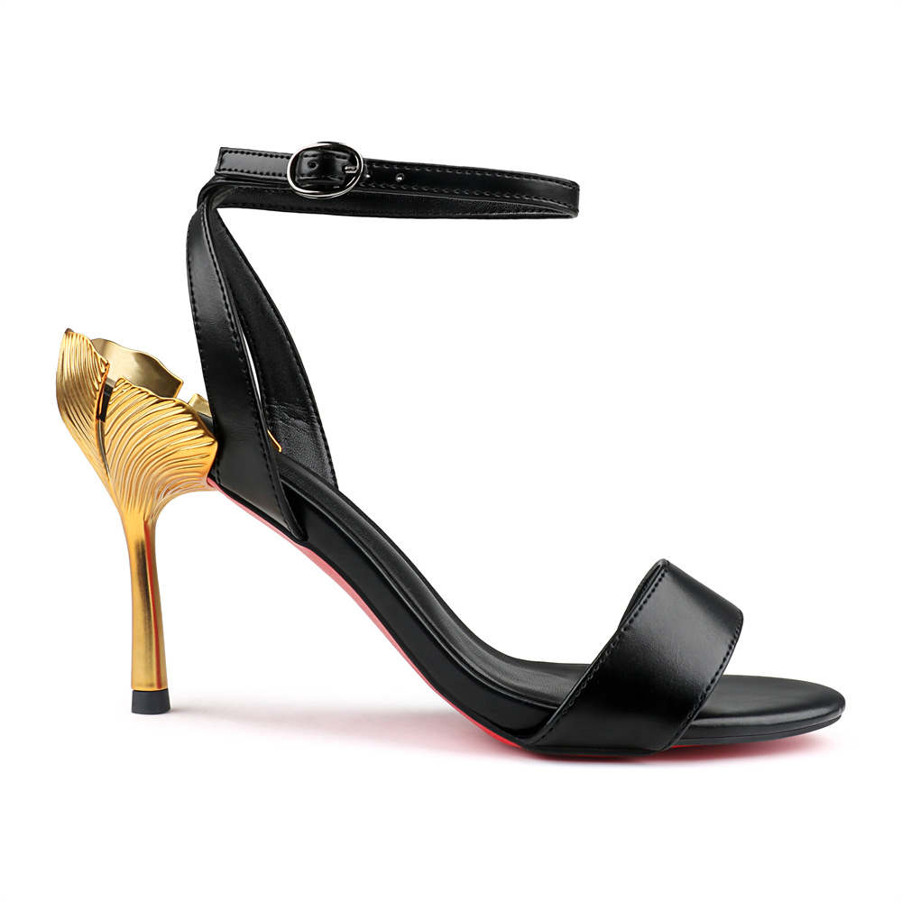 100mm Women's Red Bottom Straps Sandals Design Heels Open Toe Stiletto Shoes -MERUMOTE