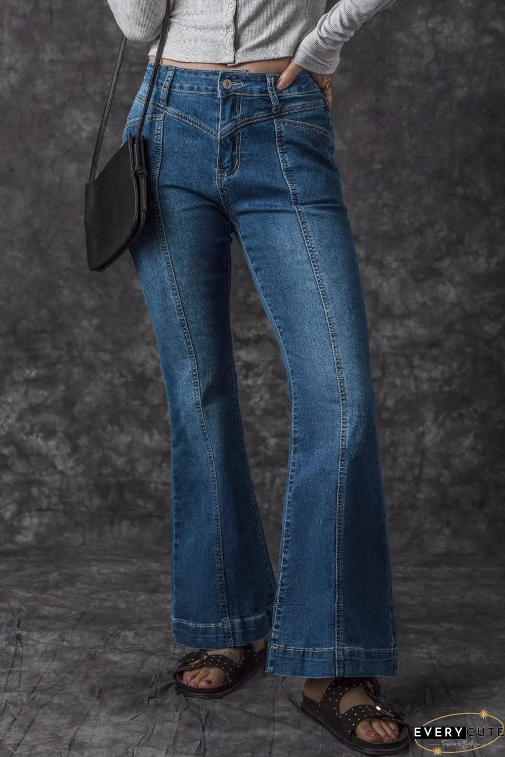 Trendy Flared Leg Jeans